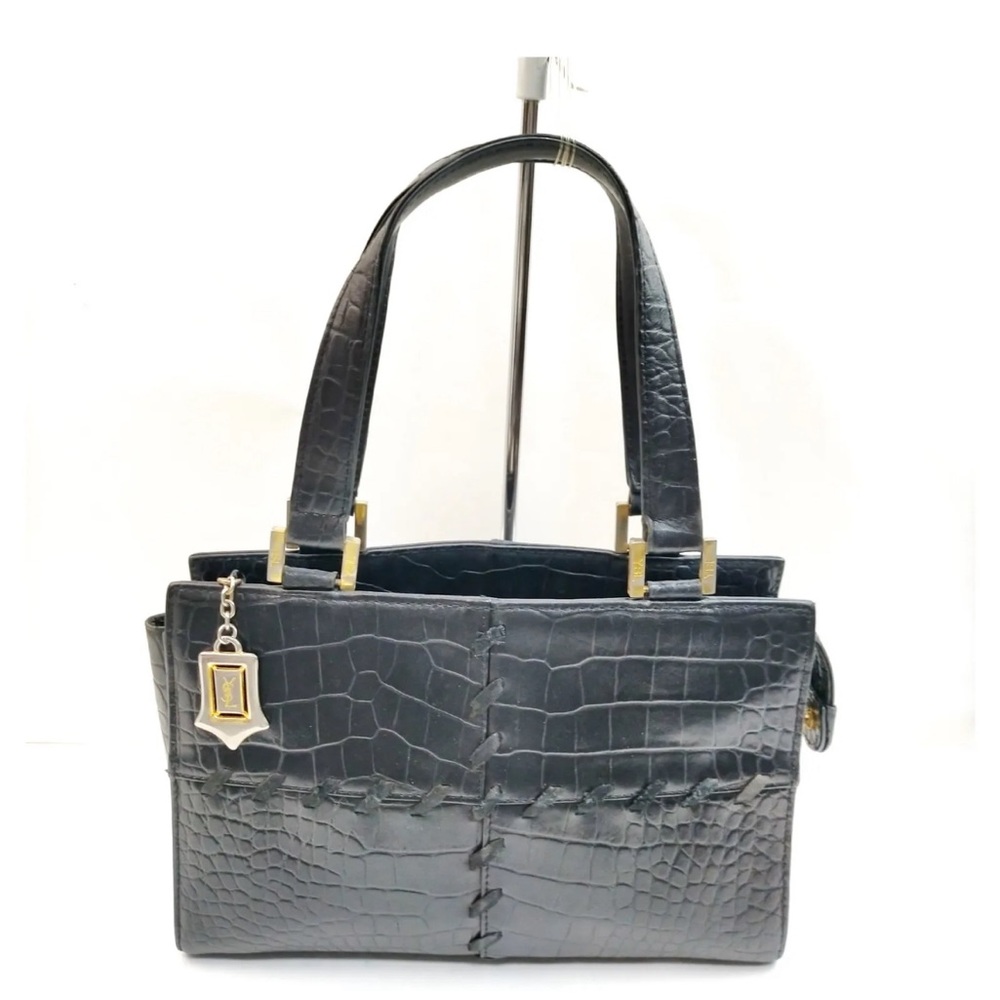 YSL black leather handbag